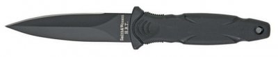 Smith and Wesson Black Boot Knife w/False Edge