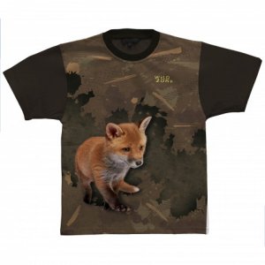 Wild Zone - Tričko so vzorom líšky hnedé