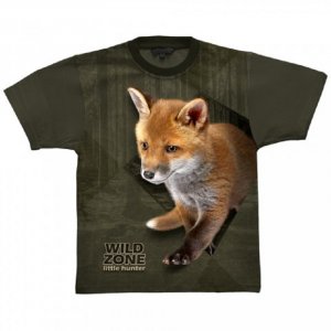 Wild Zone - Tričko so vzorom líšky zelené