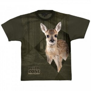 Wild Zone - Tričko so vzorom srnča zelené