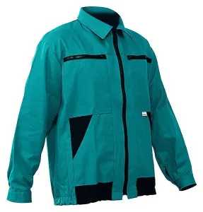 Monterková bunda so zapínaním na gombíky/zips green