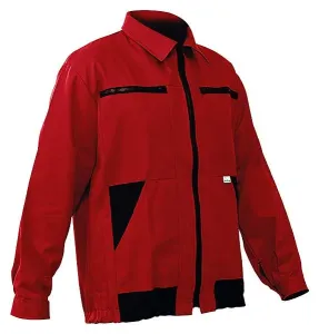 Monterková bunda so zapínaním na gombíky/zips red