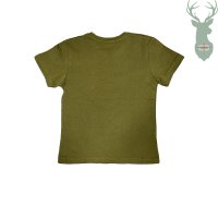 Tričko detské farba khaki potlač