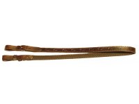 Kožený remeň na zbraň podšitý protišmykovou gumou hnedý