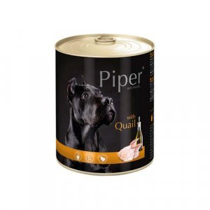 PIPER ADULT 800g konzerva pre dospelých psov s prepelicou